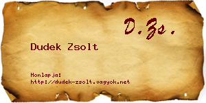 Dudek Zsolt névjegykártya